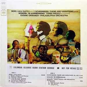 Berg – Schoenberg – Webern / Philadelphia Orchestra – Eugene Ormandy - Lulu Suite / Theme & Variation, Op. 43B / Im Sommerwind / Three Pieces For Orchestra FLAC