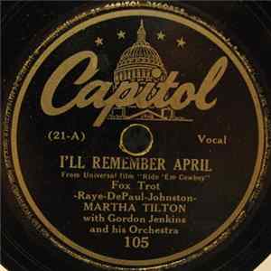 Martha Tilton - The Angels Cried / I'll Remember April FLAC