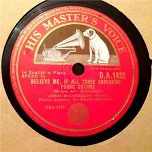 John McCormack - Believe Me, If All Those Endearing Young Charms / O Mary Dear FLAC