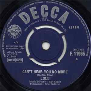 Lulu - Can't Hear You No More / I Am In Love FLAC