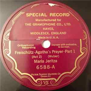 Maria Jeritza - Agatha's Prayer FLAC