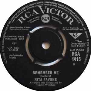 Rita Pavone - Remember Me / Just Once More FLAC