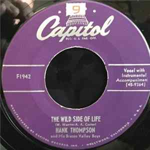 Hank Thompson and His Brazos Valley Boys - The Wild Side Of Life / Cryin’ In The Deep Blue Sea FLAC