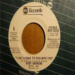 Ruby Andrews - I Got A Bone To Pick With You FLAC
