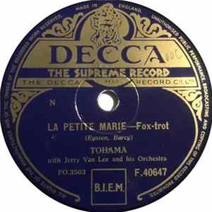 Tohama With Jerry Van Lee And His Orchestra - La Petite Marie / Ma Petite Folie FLAC