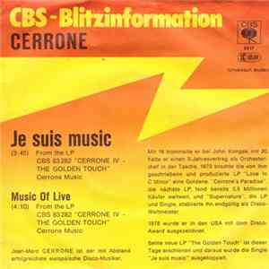 Cerrone - Je Suis Music / Music Of Life FLAC
