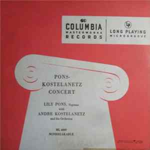 Lily Pons With André Kostelanetz And His Orchestra - Pons-Kostelanetz Concert FLAC