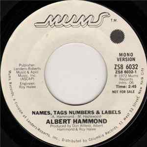 Albert Hammond - Names, Tags, Numbers & Labels FLAC