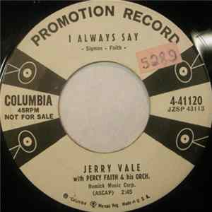 Jerry Vale - I Always Say / She FLAC