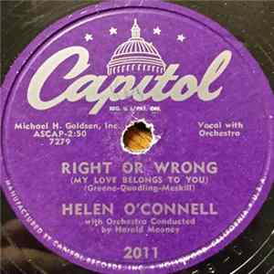 Helen O'Connell - Right Or Wrong / Be Anything FLAC