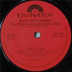Paul Evans - Hello, This Is Joannie (The Telephone Answering Machine Song) FLAC