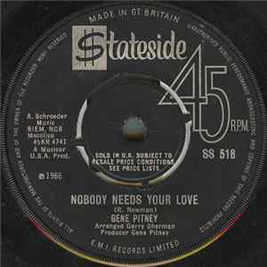 Gene Pitney - Nobody Needs Your Love FLAC