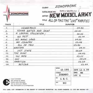 New Model Army - All Of This: The "Live" Rarities FLAC