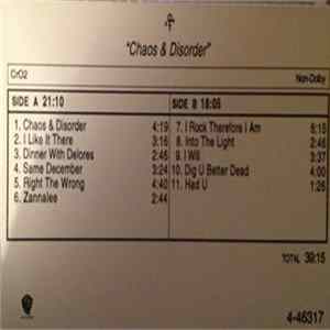 The Artist (Formerly Known As Prince) - Chaos And Disorder FLAC