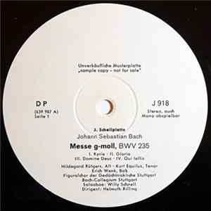 Johann Sebastian Bach - Messe G-Moll, BWV 235 FLAC