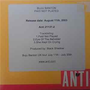 Buju Banton - Paid Not Played FLAC