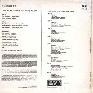 Schubert - Members Of The Vienna Octet With Walter Panhoffer - The Trout Quintet FLAC