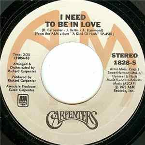 Carpenters - I Need To Be In Love FLAC