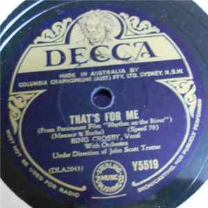 Bing Crosby - Rhythm On The River / That's For Me FLAC