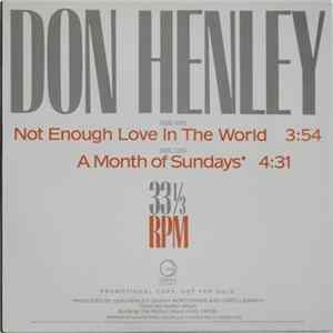 Don Henley - Not Enough Love In The World / A Month Of Sundays FLAC