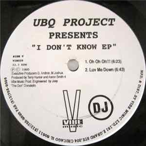 UBQ Project - I Don't Know EP FLAC