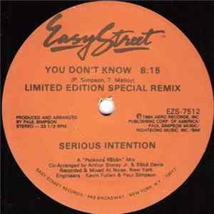 Serious Intention - You Don't Know (Limited Edition Special Remix) FLAC
