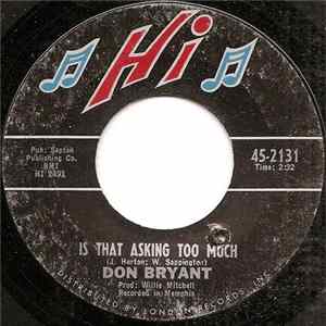 Don Bryant - Can't Hide The Hurt / Is That Asking Too Much FLAC