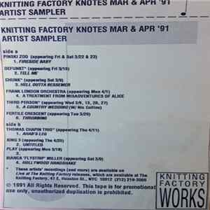Various - Knitting Factory Artist Sampler Knotes Mar & Apr '91 FLAC