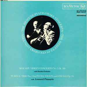 Mozart, Turina, Heifetz, Piatigorsky, Leonard Pennario - Violin Concerto No. 5, K. 219 / Trio No. 1 For Piano, Violin And Cello, Op. 35 FLAC