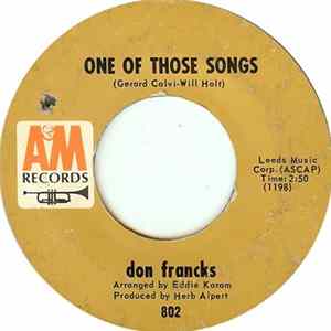 Don Francks - One Of Those Songs FLAC