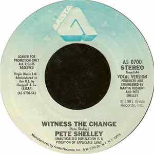 Pete Shelley - Witness The Change FLAC