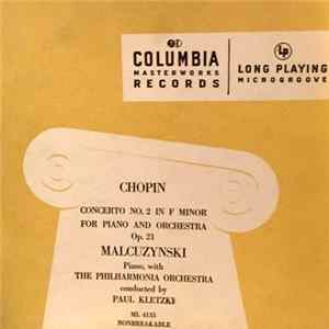 Chopin, Malcuzynski, Philharmonia Orchestra - Concerto No.2 In F Minor For Piano And Orchestra, Op. 21 FLAC