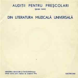 Unknown Artist - Audiții Pentru Preșcolari (Grupa Mare) Din Literatura Muzicală Universală FLAC