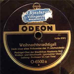 Madrigalchor Der Staatlichen Akademie Für Kirchen- Und Schulmusik Leitung: Professor Dr. Carl Thiel - Weihnachtsnatigall / Wechselgesang Zur Weihnachtsfeier FLAC