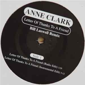 Anne Clark - Letter Of Thanks To A Friend (Bill Laswell Remix) FLAC