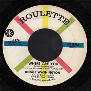 Dinah Washington - Where Are You / You're Nobody 'Til Somebody Loves You FLAC